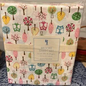Pottery barn kids owl sheets brand new not opened